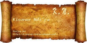 Kiszner Nóra névjegykártya